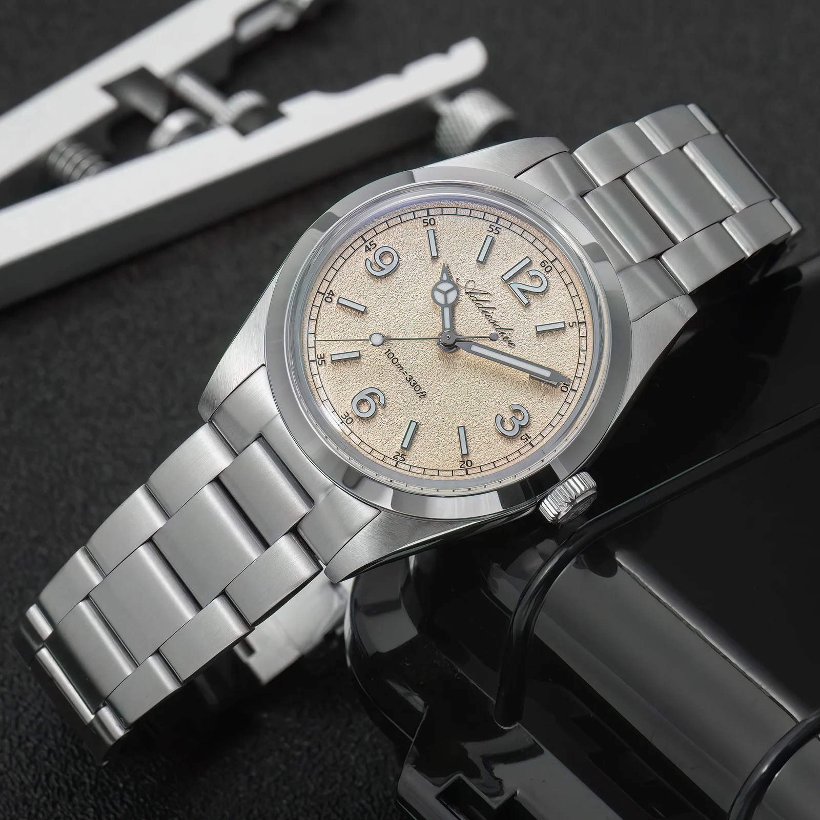 ADDIESDIVE Luxury Men's 36mm VH31 Quartz Watch with K1 Mineral Glass ...