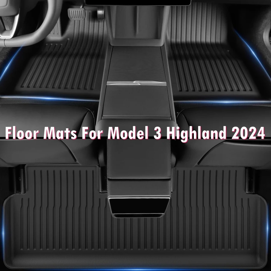 Car Floor Mats for Tesla Model 3 Highland LHD RHD Protective Pads Waterproof TPE Front and Rear Trunk Mat Car Liners Interior car floor mats floor mats