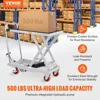 Hydraulic Lift Table Cart 500lbs Capacity 28.5" Lifting Height Manual Single Scissor Lift Table with 4 Wheels and Non-Slip Pad 2