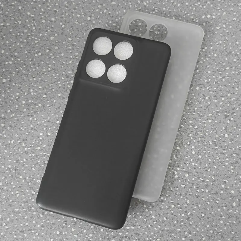 Matte Frosted Transparent Black Silicone Phone Case TPU Protective Cover