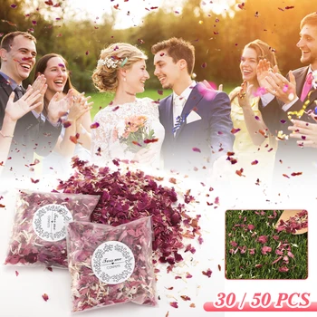 Wedding Dried Flower Petals Confetti Rose Pop Biodegradable Natural Rose Petal For Wedding Party Decoration DIY Handmade Gift 1