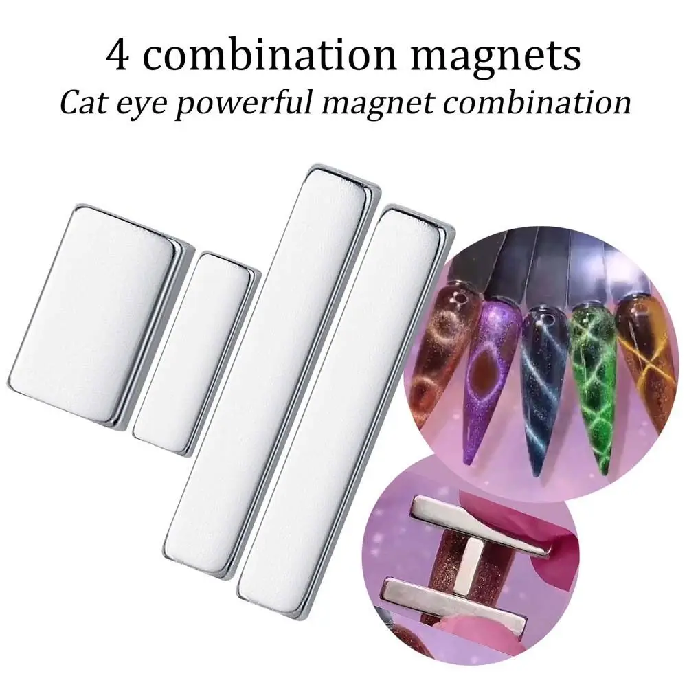 

4Pcs/set Multi-Function Cat Eye Magnetic Stick Gel Polish Magnetic Effect Manicure Tools Dual-ended Cat Eye Magnet Strong Magnet