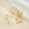 1 paire Vintage en acier inoxydable chaîne gland boucles d'oreilles pour femme rétro Punk unisexe Rock boucles d'oreilles Cartilage Piercing bijoux