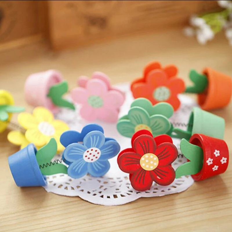 1PC Wooden Cartoon Card Stock Notes Folder Photo Clip Card Message Clip Office Supplies Study Desk Information Photo