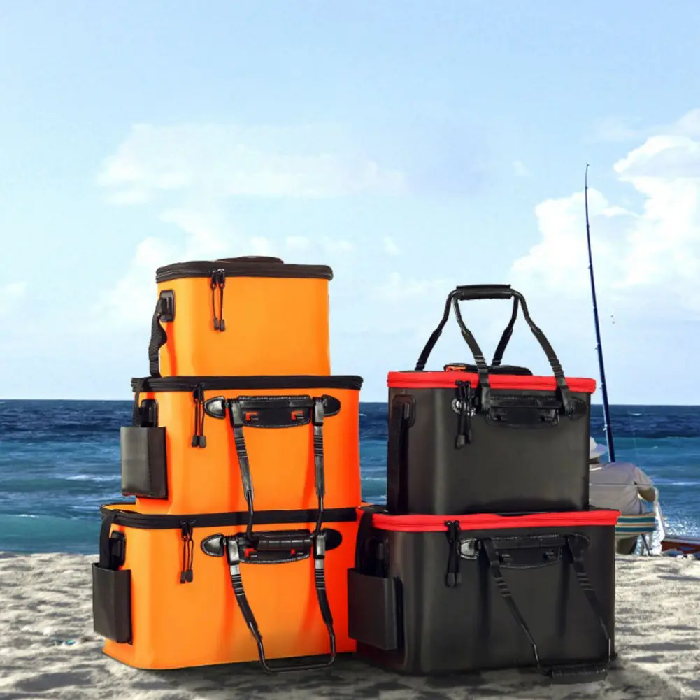 

Fishing Bucket Portable EVA Water Tank Live Fish Box Waterproof Foldable For Camping for Live Bait