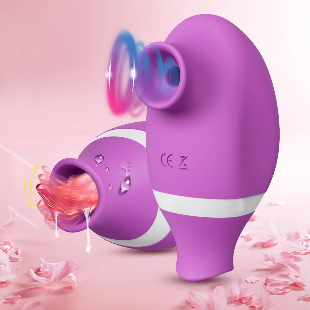 Leistungsstarker Klitoris-Sauger-Vibrator für Frauen, weiblicher Klitoris-Nippel-Vakuum-Stimulator, orales Lecken ​   Vibratoren Zungen-Sexspielzeug für Erwachsene 1