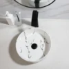 ZAPPO Bathroom Vessel Sink 14 Inch Above Counter Ceramic Vessel Sink with Faucet and Drain Combo Marbling Bathroom Sinks Round 3