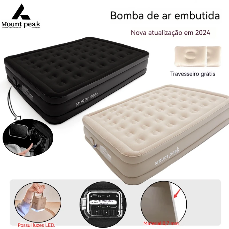Colchão de Ar Inflável para Glamping em PVC com Bomba Embutida - Cama ...