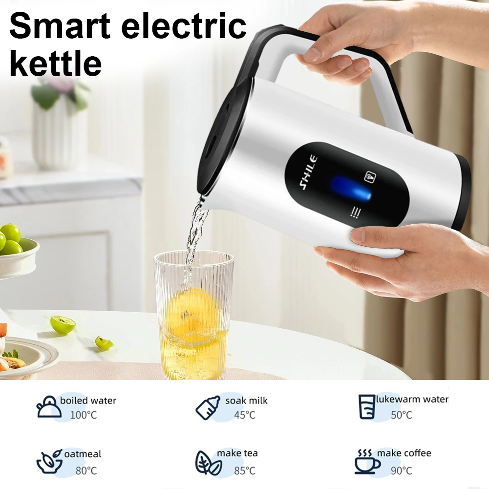 3L Stainless Steel Electric Digital Display Hot Water Boiler Auto-Shutoff Multifunctional Tea Pot 1500W Fast Boil Boil Water Pot 2