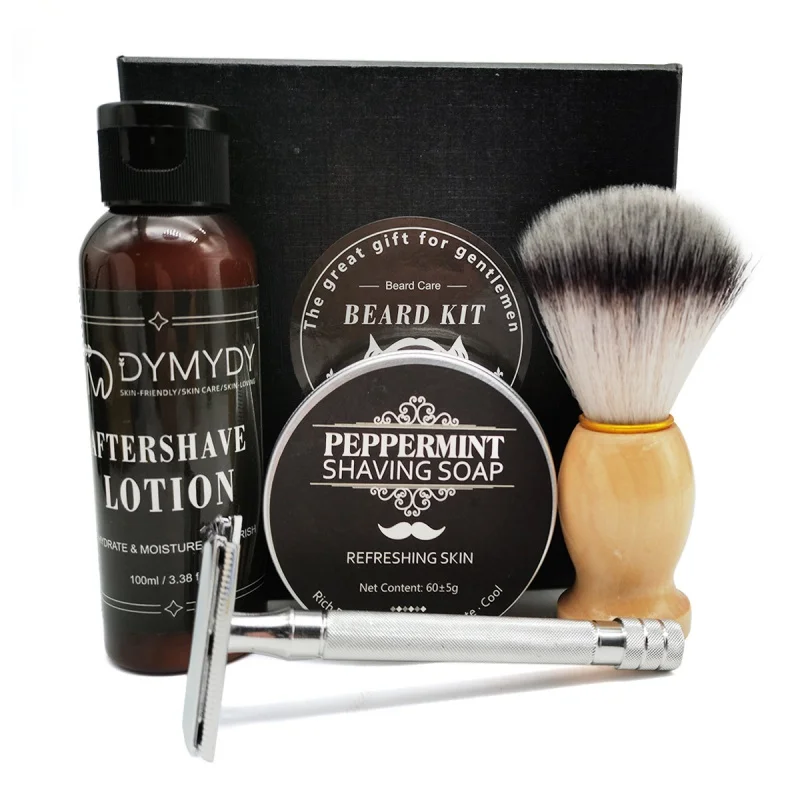Men's Shaving Set Shaving Cream Brush Aftershave Lotion Facial Beard Care Suit