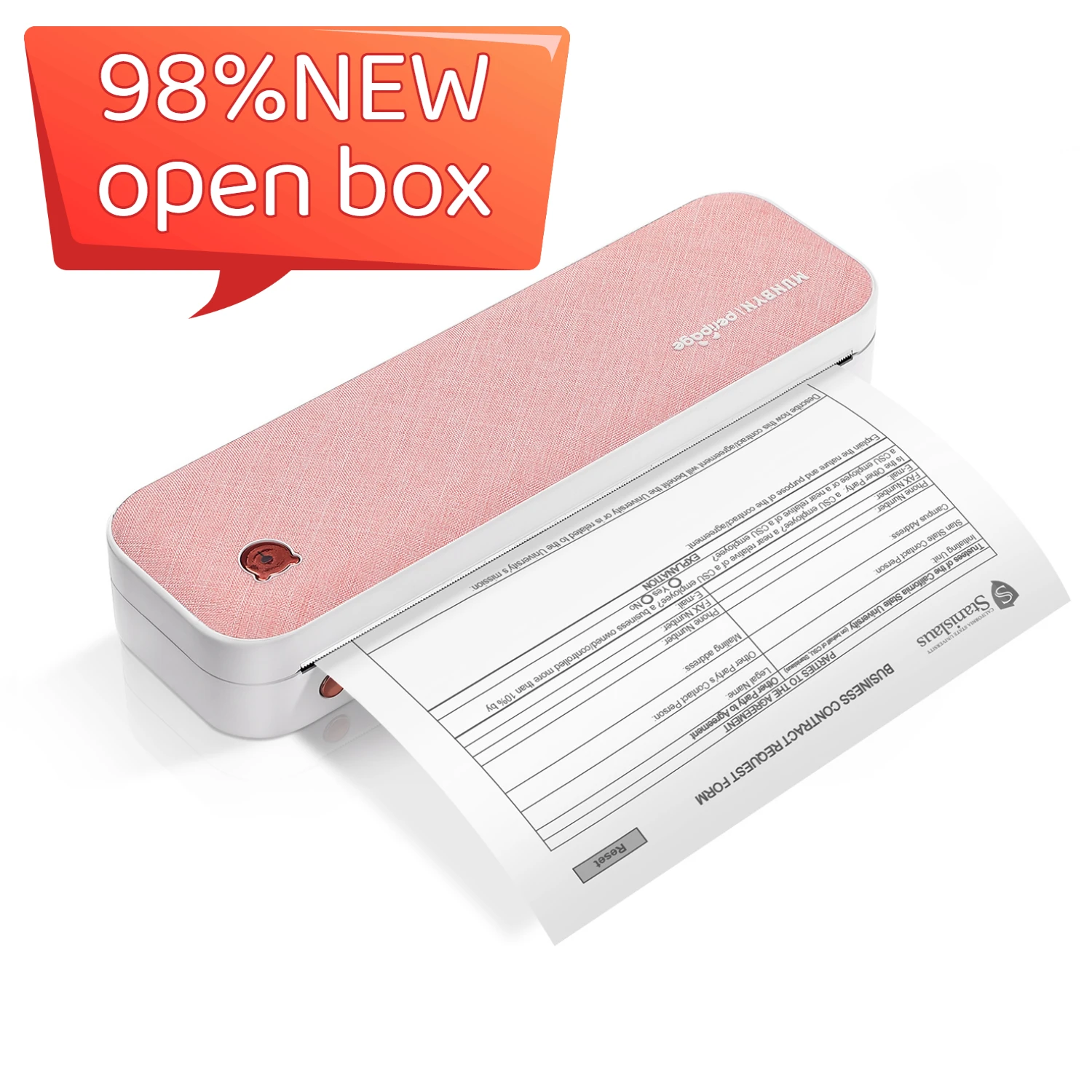 

MUNBYN Мини Портативный А4 термопринтер ITP01, Bluetooth путешествия, поддержка 8,5x11 бумага США буквы и А4, Android и iOS и ноутбук