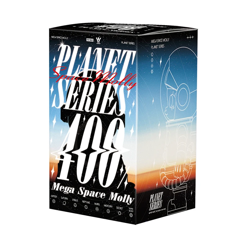 セール スペースモリー　400% シークレット　ウラヌス POP MART MEGA SPACE MOLLY 400% Planet Series Mystery Box 1PC