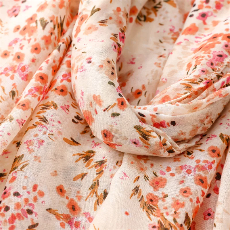 2026 Spanien Mode Dünne Polka Floral Fringe Viskose Schal Schal Hohe Qualität Wrap Pashmina Stola Bufandas Moslemisches Hijab 180*90 cm – Detail 16