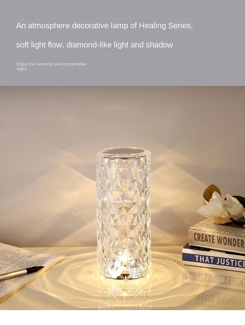 childrens night lights The New Crystal Rose Atmosphere Light Touch The Crystal Acrylic Light A Night Light Room Lights Decor  night lights night light for bedroom