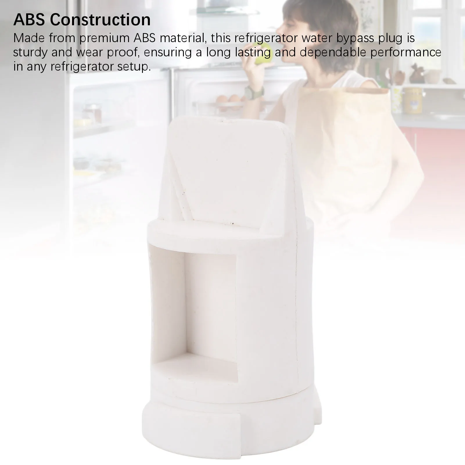 Fridge Water Filter Bypass Plug WR17X33825 Refrigerator Water Bypass Plug ABS Fridge Water Filter Bypass Plug for Replacement