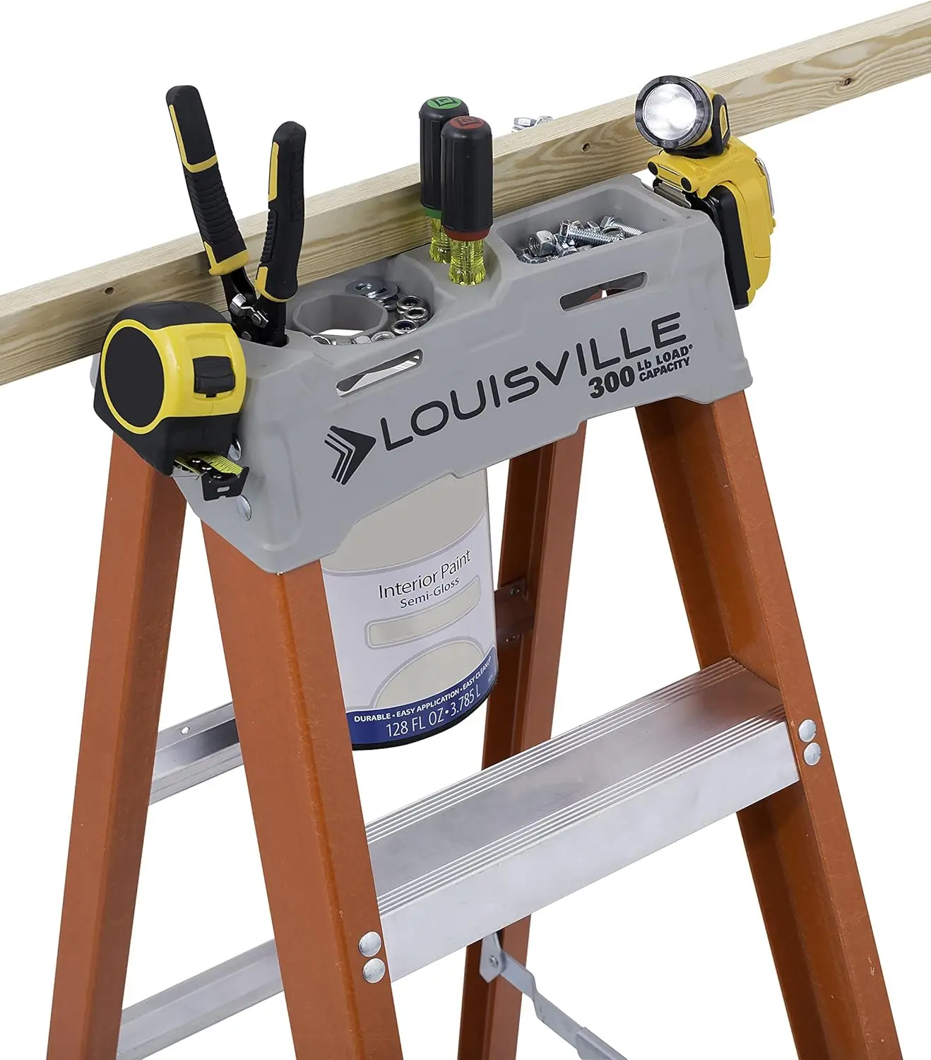 12-Foot Fiberglass Ladder, 300-Pound Capacity