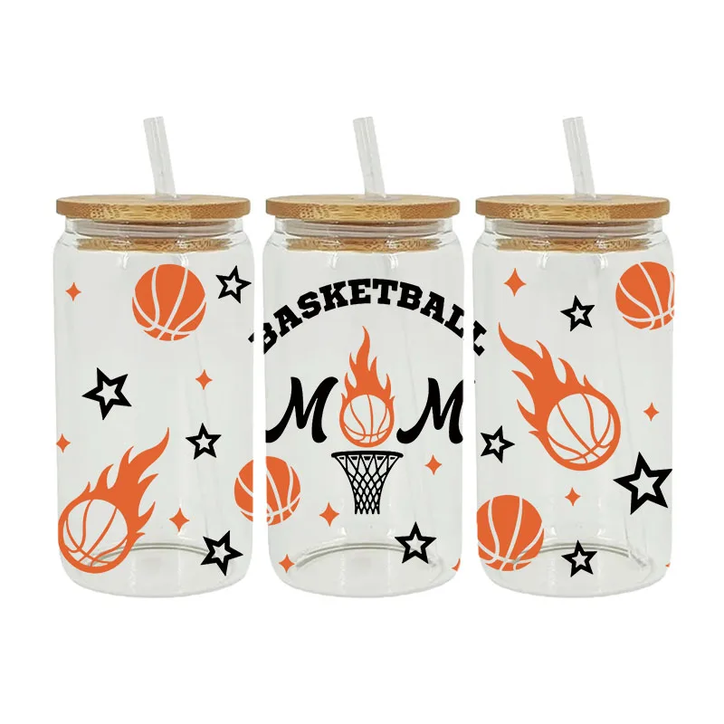 Football UV DTF Cup Wrap Transfers Stickers Waterproof Glass Decoration D5545