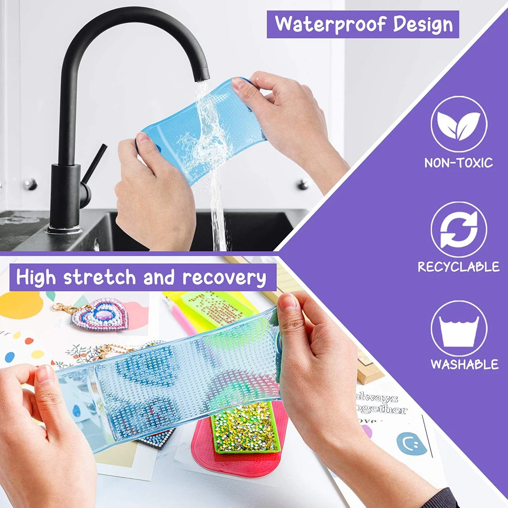 1PC Anti-Slip Werkzeuge Klebrige Matte für Diamant Malerei Nicht-Slip Universal Gel Pad für 5D Diamant malerei Zubehör für Kinder – Detail 5