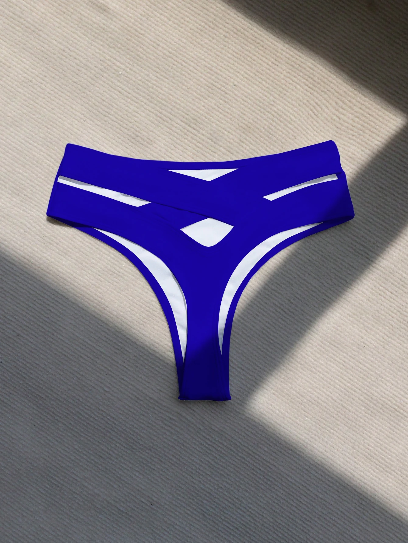 New Women's Beach Shorts Sexy Thong Hollow Cross Bikini Shorts Solid Color High Waist Triangle Thong Bikini Bottoms bikini bottom bikini set bikini swimsuit women swimwear