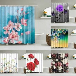 Pink Sunflower Shower Curtain Set Plant Bathroom Decor Home Bathroom Curtain Bathroom Curtain With Hook cortina de la ducha
