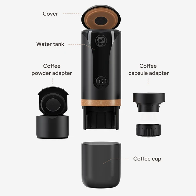 Portable Espresso Coffee Machine 2in 1 Fit Nespresso Capsule Coffee Powder  Rechargeable Electric Coffee Maker For Car & Travel - AliExpress