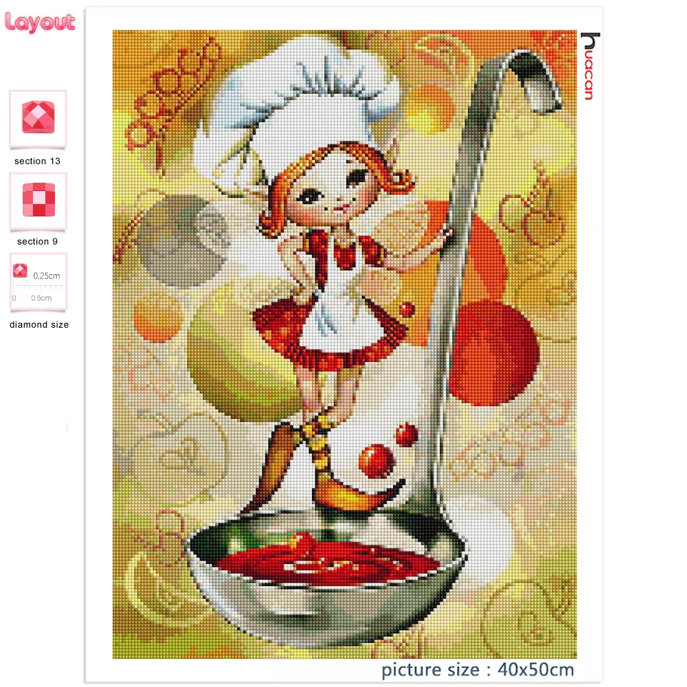 SHEGZHUC Diamond Painting Caffè 30 x 40 cm Diamond Painting Cucina Sorriso Cuore Amore Cucina 5D Diamond Painting Caffè Diamante Pittura Arte Ricamo Punto Croce Immagini Regalo Decorazione da Parete