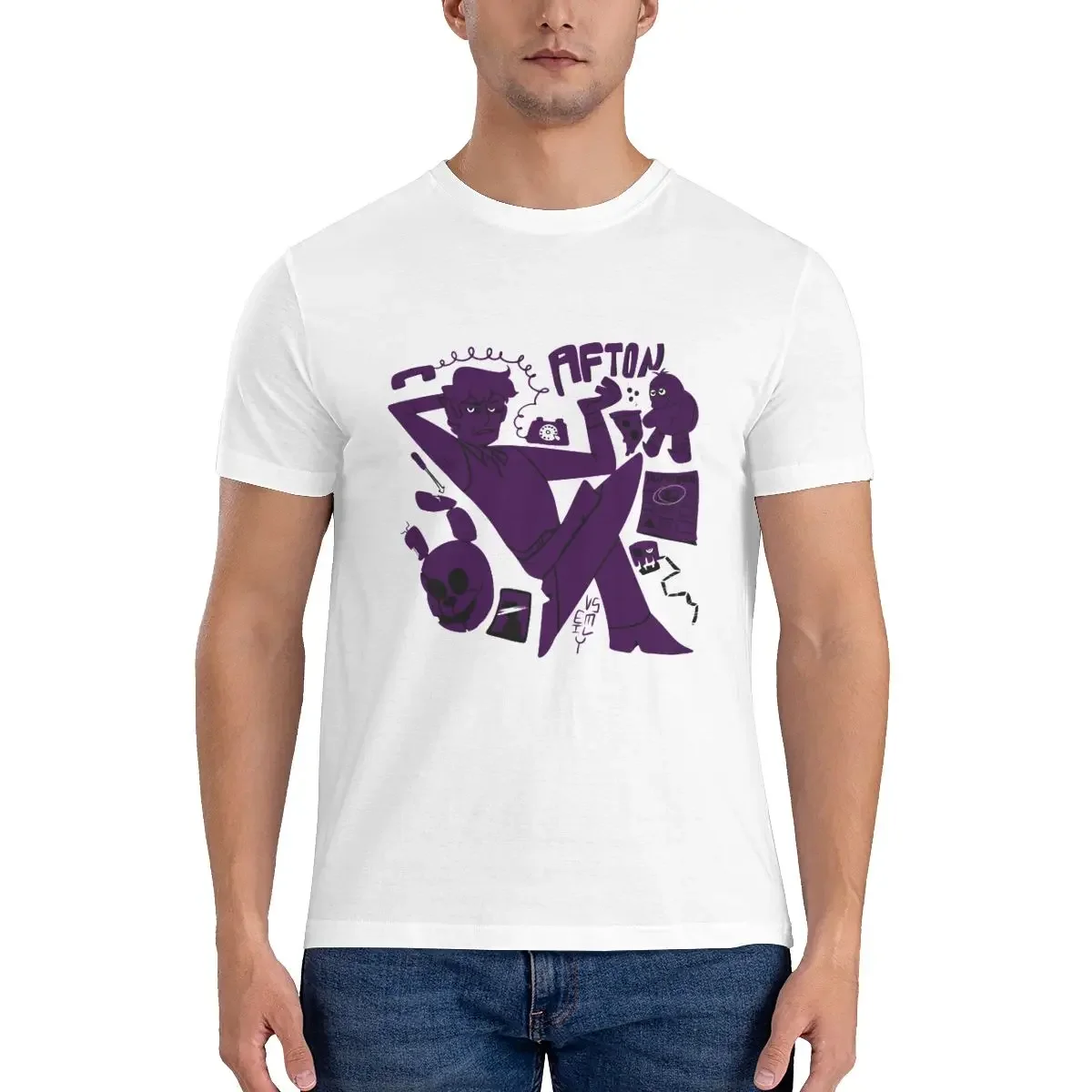 

Футболка F-Fnaf мужская с принтом в стиле Харадзюку, Классическая рубашка из 100 хлопка, летний топ