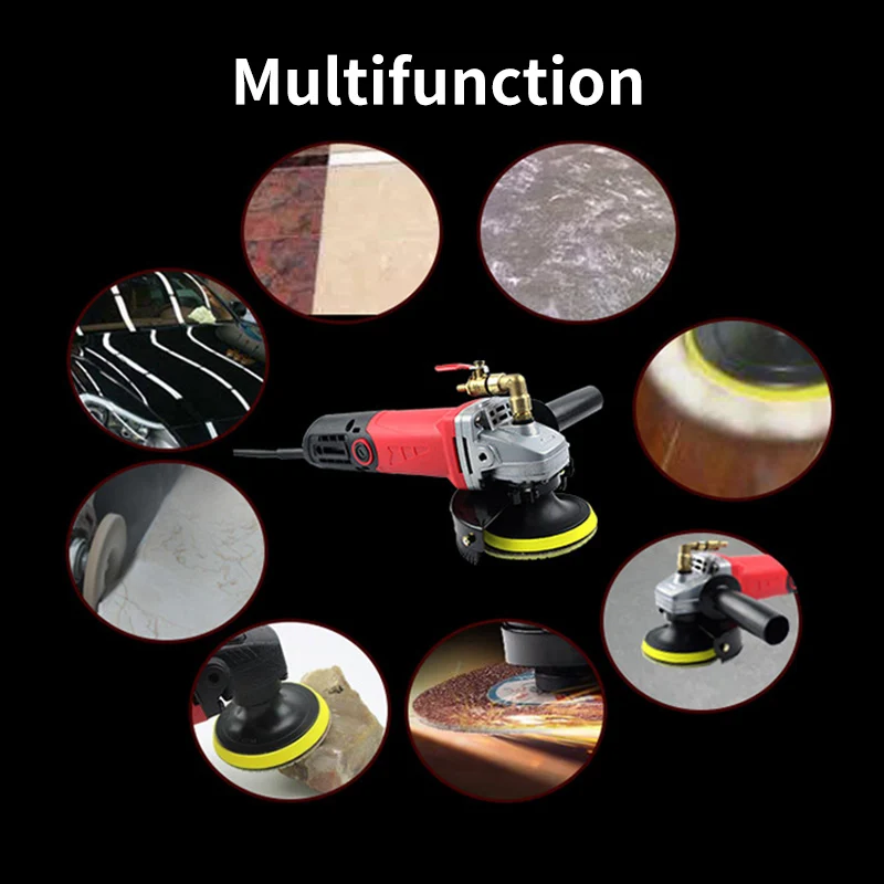 Electric Grinder Machine Polishing Machine Wet Stone Polisher Grinder Water Injection Polisher for Granite Marble Floor Stone 4