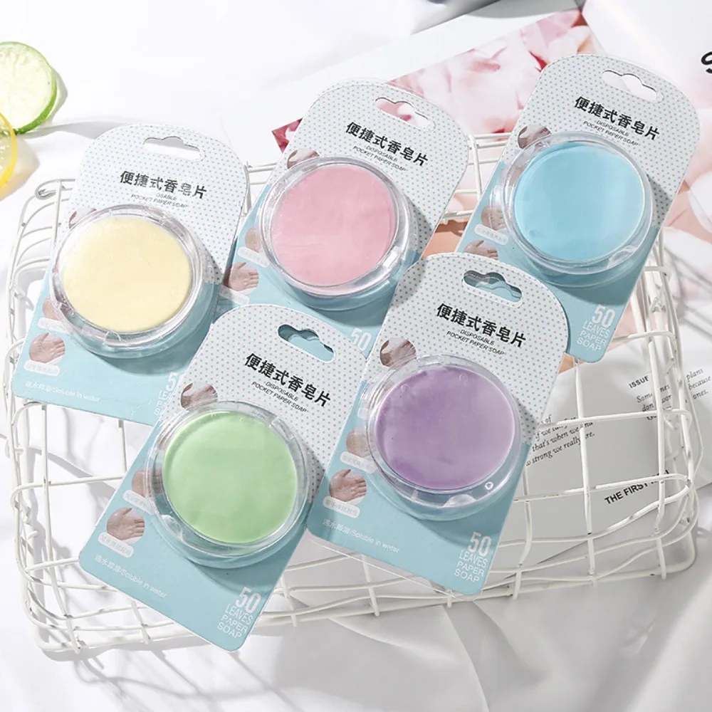 

Fragrant Paper Soap Box-packed Round Shape Boxed Soap Cleaning Soaps Hand-washing Scented Slice Disposable Soap Flakes Bath