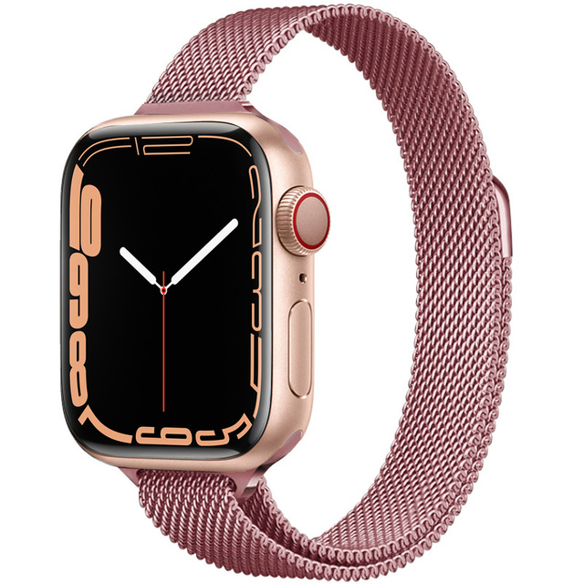 Magnetic Loop Strap For Apple watch Band 40mm 44mm 45mm 41mm 42mm 38mm Stainless steel bracelet iWatch series 3 4 5 6 se 7