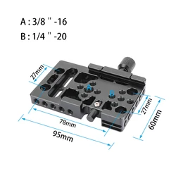 KIMRIG Enhanced Quick Release Base Plate with Dual Rod Clamps (KM0192)
