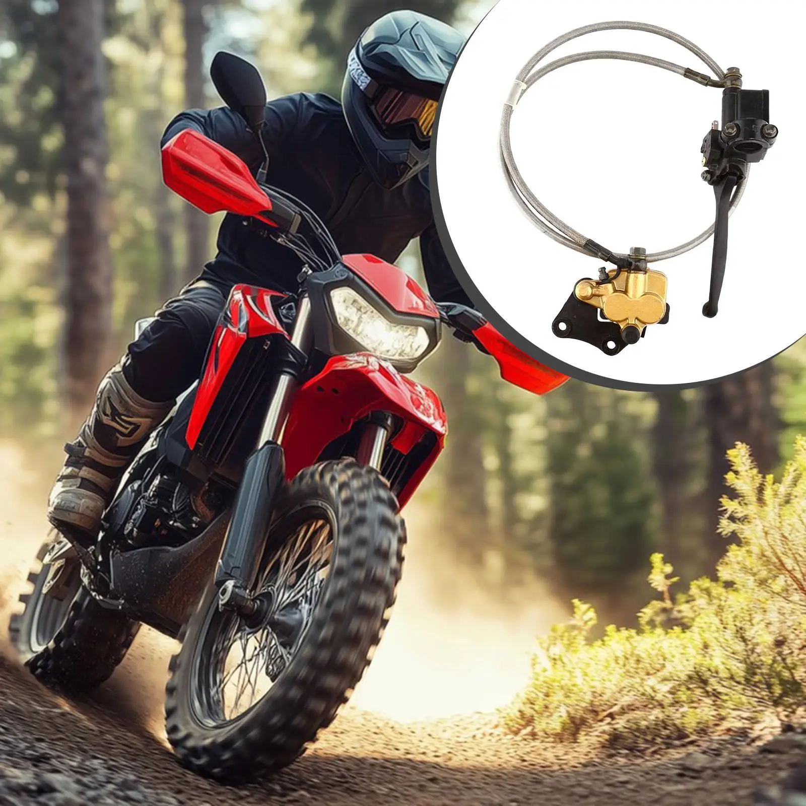 110cc 125cc ATV 먼지 자전거 오토바이 예비 부품용 유압식 프론트 브레이크 금속 디스크 조립 키트