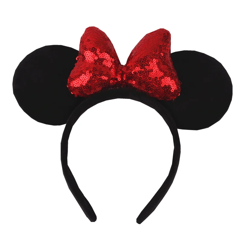 Sparkling Polka Dot Bow Mouse Ears Headband for Girls - Festive Party & Travel Hair Accessory