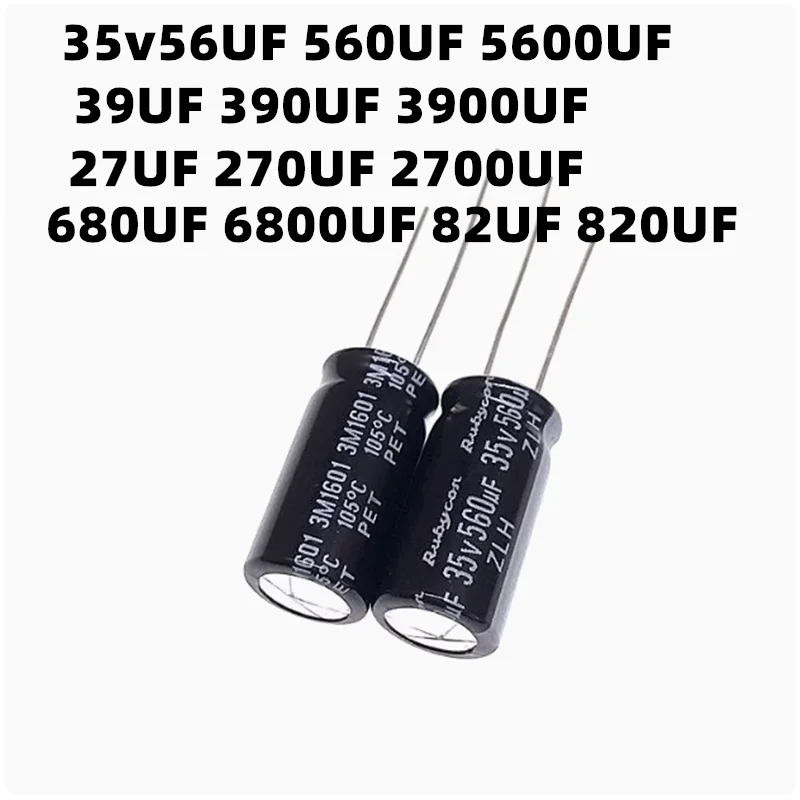 35V 56UF 560UF 5600UF 39UF 390UF 3900UF 27UF 270UF 2700UF 68UF 680UF 6800UF 82UF 820UF Aluminum Electrolytic Capacitors 10PCS