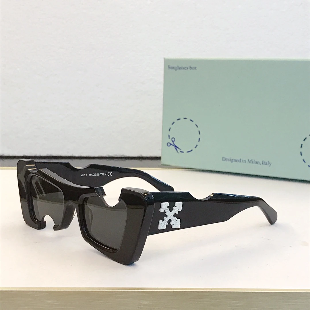 

Top High Quality OFF OERI021 Sunglasses for Men Titanium Style Fashion Design Sunglasses for Womens with box
