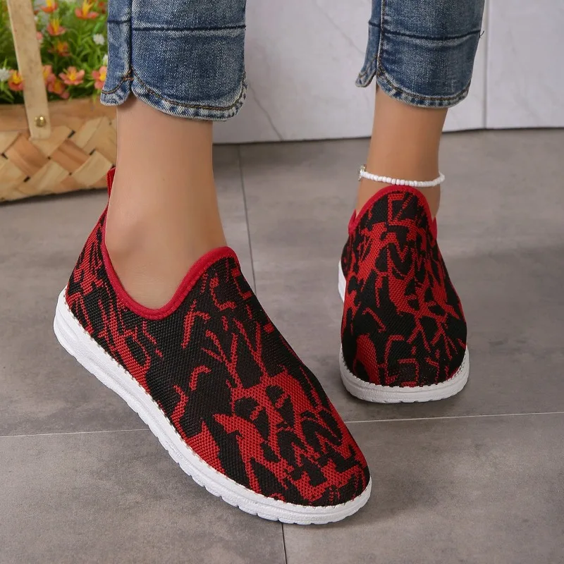 

Женские сетчатые туфли без застежки, на плоской подошве, с круглым носком, дышащие, офисная обувь, осень 2023