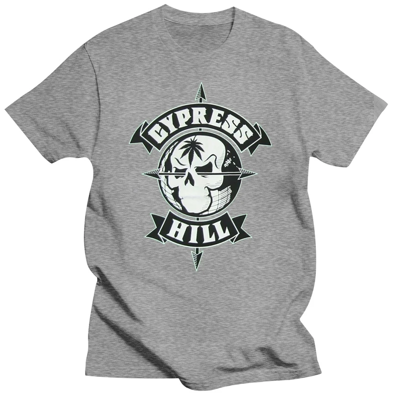 Cypress Hill Skull Compass Hombre Camiseta Negro S, 100% Algodón, Regular