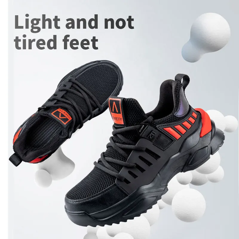 Big Size 36-48 Men Safety Work Boots Outdoor Hiking Shoes Women Sneakers Anti-smash Puncture Resistant Steel Toe Cap Shoes