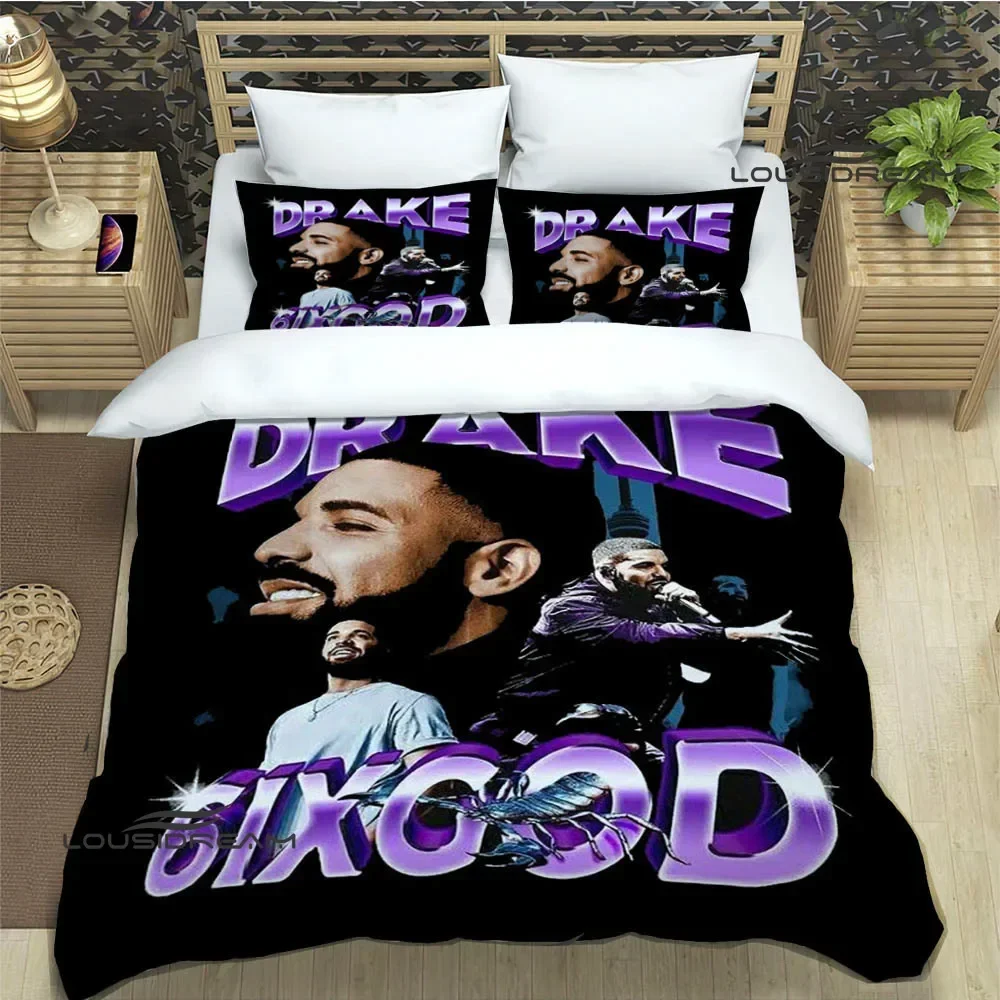 

Rapper Drake 3D printed Bedding Sets exquisite bed supplies set duvet cover bed comforter set bedding set luxury birthday gift