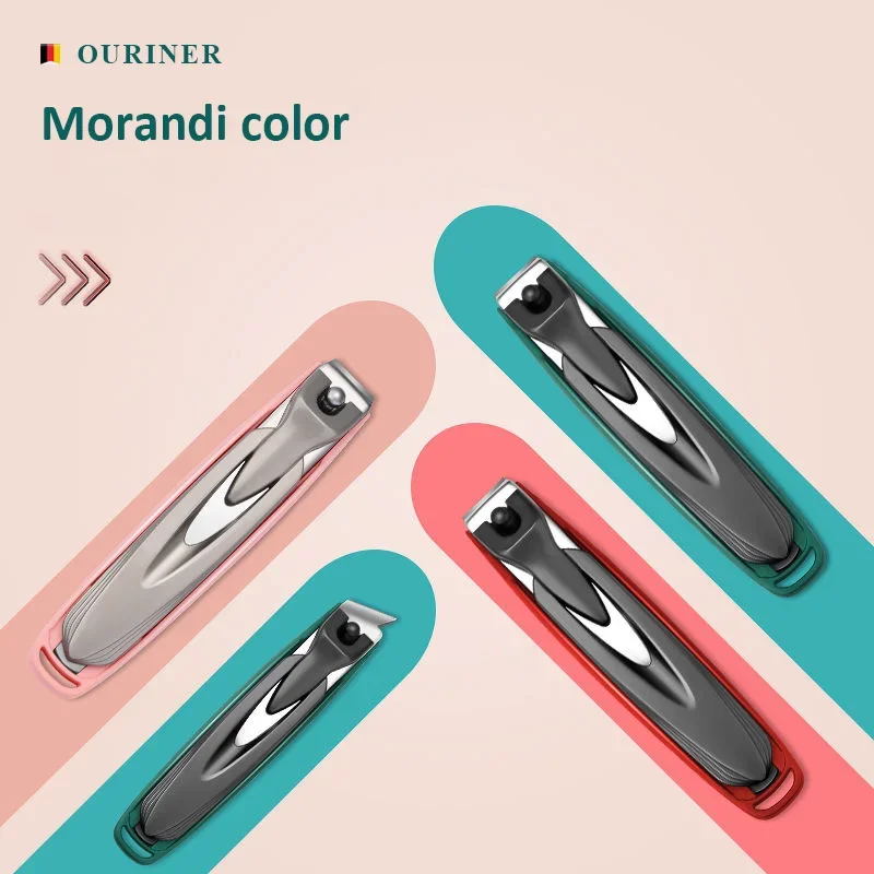 Ouriner Colorful Nail Clippers Anti-Splash Nail Cutter Detachable Design Fingernail Clippers Stainless Steel Manicure Nail Tool 5
