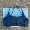 Soutien-gorge de yoga pour femme, couleur unie, à quatre bretelles croisées dans le dos, dos évidé, push-up, avec coussinets de poitrine, idéal pour le fitness et le sport