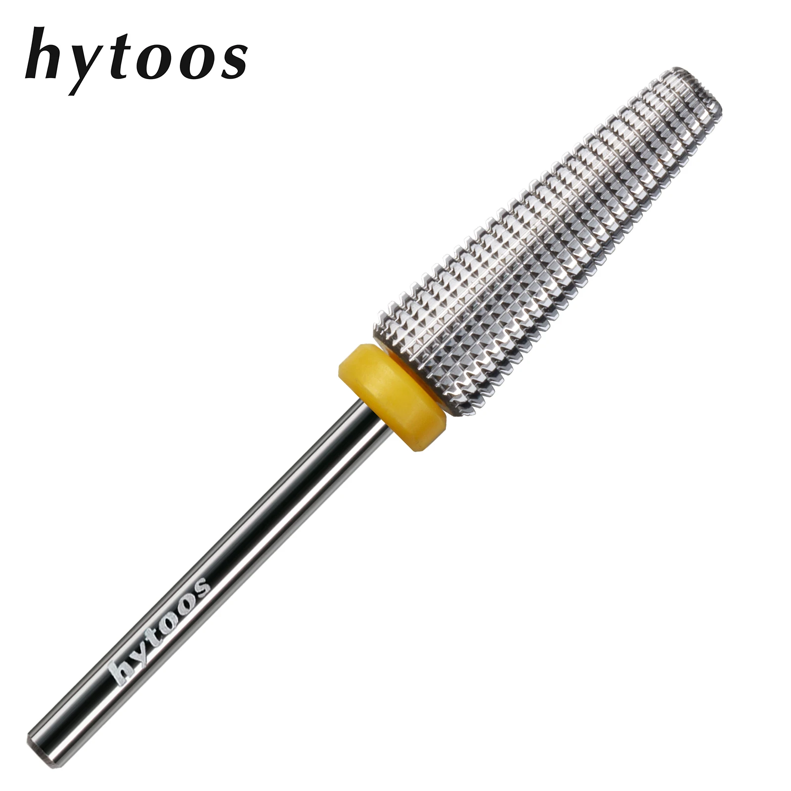 HYTOOS XF 20mm 5 in 1 Nail Drill Bits Long Tapered Carbide Drill Bits for Nails Removal Nail Gel Electric Nail Drill Accessories