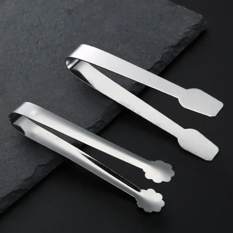 Ice Cube Tongs stainless steel tongs stainless steel food tongs Mini Coffee Tea Food Serving Tongs Clip Party Bar Stainless Steel Sugar Ice-Cube Picker Kitchen Accessories