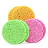 10pcs 8cm Face Round Makeup Remover Tool Natural Wood Pulp Sponge Cellulose Compress Cosmetic Puff Facial Washing Sponge 2