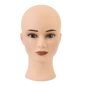 1 PC Testa di manichino per parrucca che fa cappello Display Testa di manichino calvo Testa di manichino femminile per la pratica del trucco