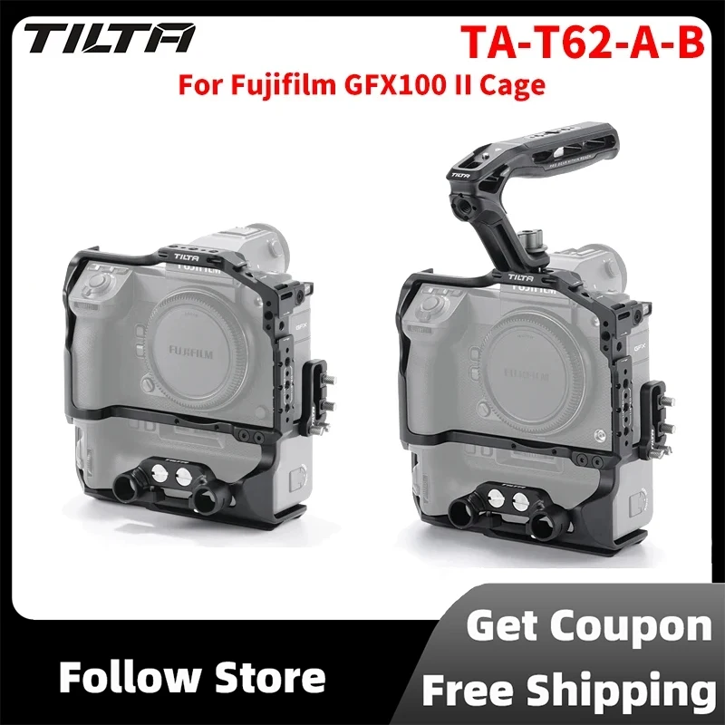 Tilta Full Camera Cage Ta-T62-Fcc-B Per Fujifilm Gfx100 Ii Pro Kit Leggero-Nero