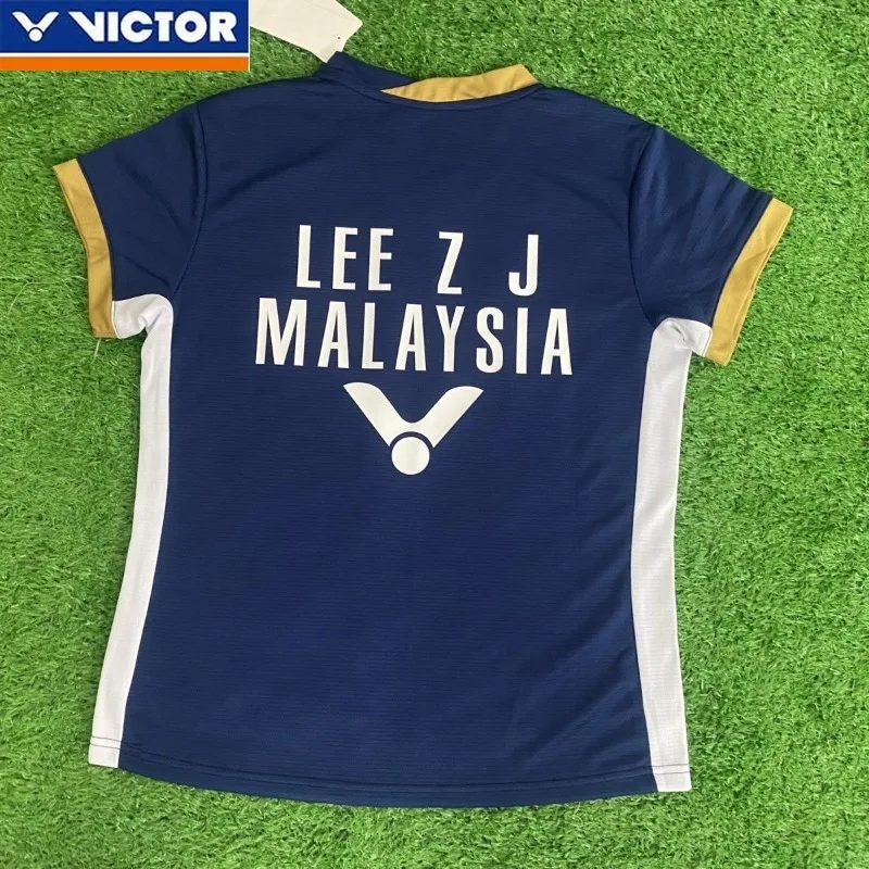 Short Sleeve T Shirt Badminton Uniforms Victor Badminton Jersey Set Men's and Women's Jerseys Series Sports T-shirt Short-sleeved Top Quick-drying