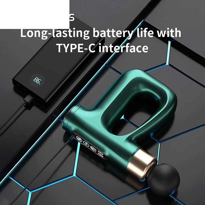 Electric Pulse Massage Gun Hot Compress Massager Deep Muscle Relaxation For Body Neck Back Pain Relief Percussion