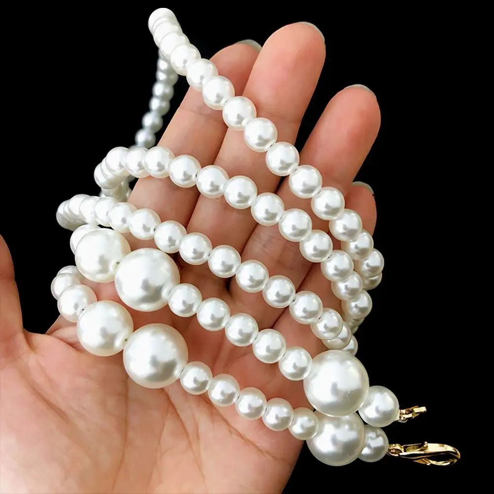 Pearl Bag Strap Shoulder Bag Chain Bag Chain Bags Straps Replacement Handles Purse Belts Beaded Handbag Belt Bags Accessories