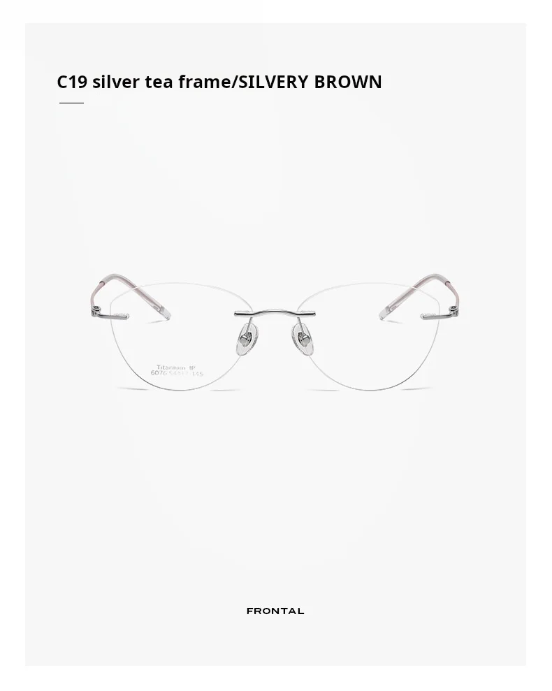 Yimaruili Women's Rimless Oval Cat Eye Eyeglasses Image 9